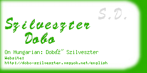 szilveszter dobo business card